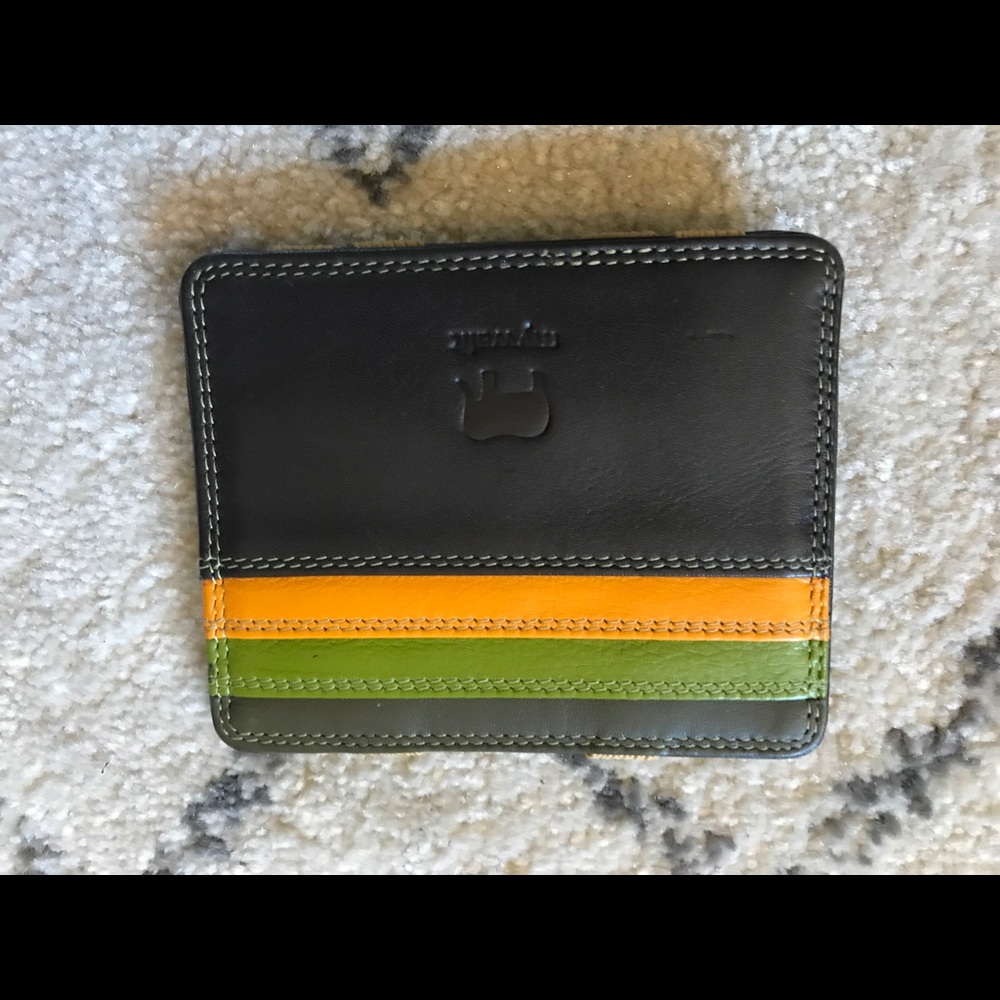 Italian leather card sized wallet